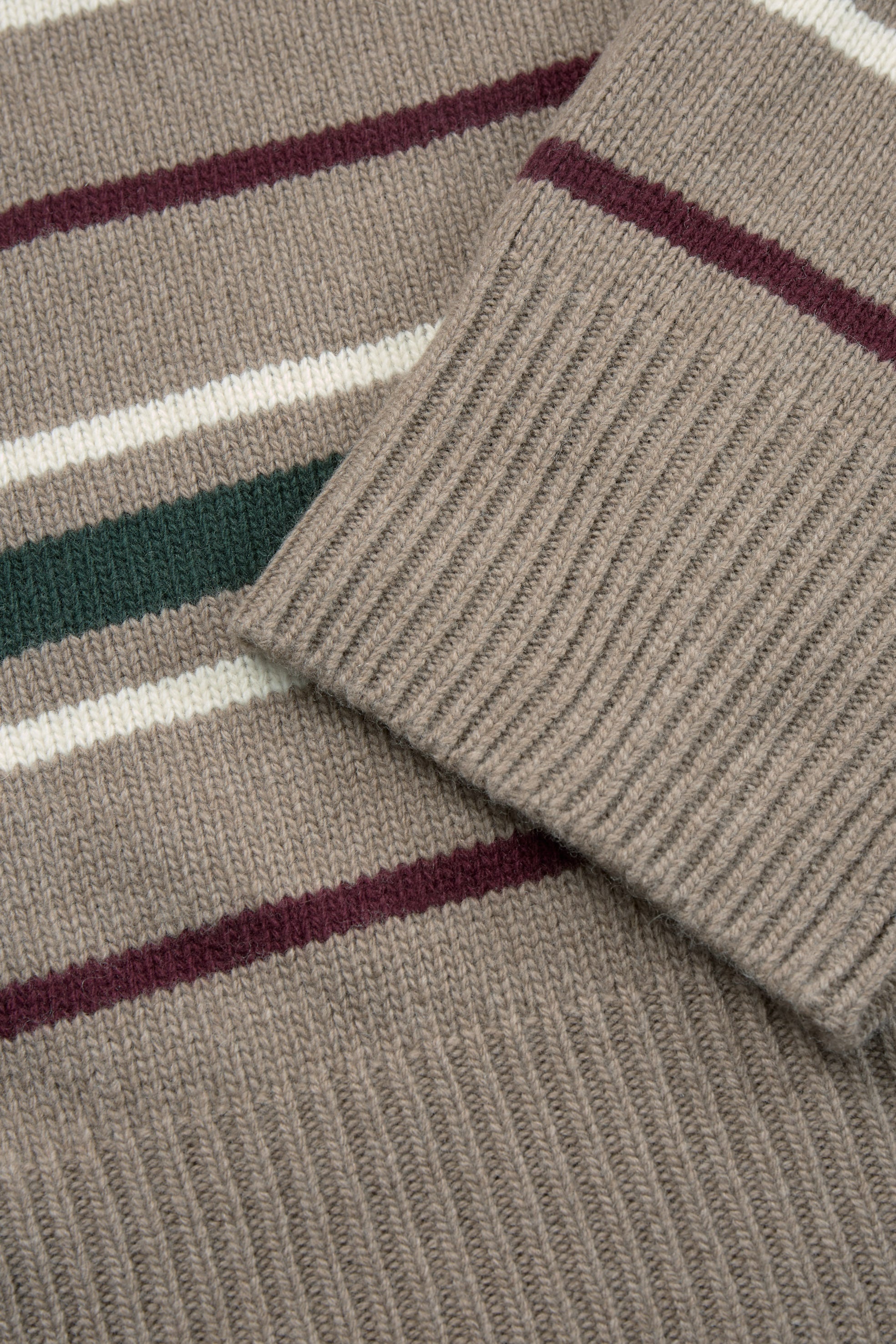 Skall Studio Cannes Jumper Jumper Light brown/green/wine stripe
